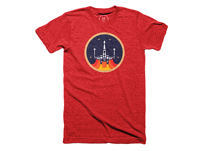 The X-Wing Fighter Tee on Cotton Bureau art illustration patch retro space star wars vintage xwing