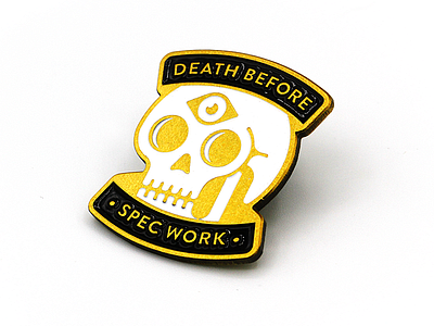 Death Before Spec Work (Third Eye Variant) enamel pins exposure spec work super team deluxe