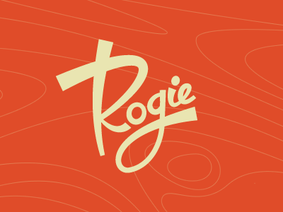 Rogie 50s logo retro signature type vintage