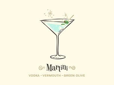 Martini / Drinktober / Inktober art drinktober illustration inktober martini mid century modern retro vintage car