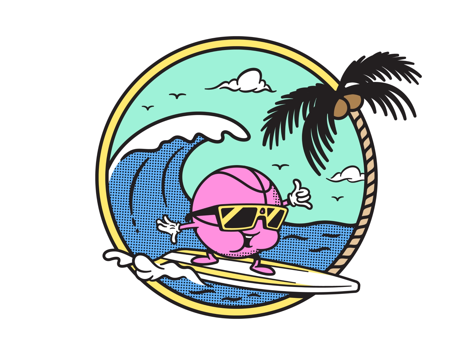 Dribbble Hangtime LA 2018 character art character design illustration mascot tee shirt
