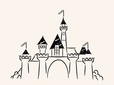 Disneyland Doodle art disney disneyland illustration retro
