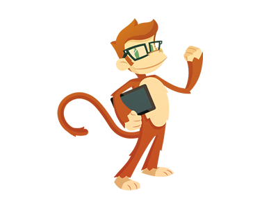 Hip chimp illustration monkey