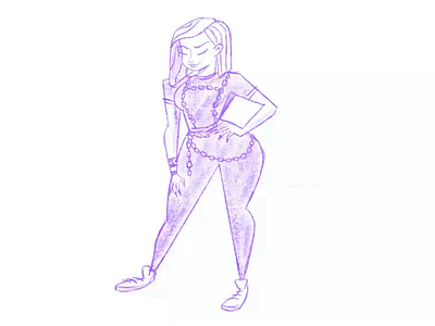 Bebe Rexha Character Sketch animation art bebe rexha character characterdesign drawing illustration process sketch wip