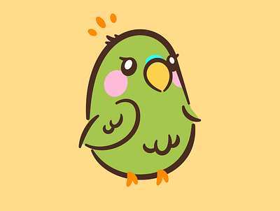 Thicc 'keet art bird character icon icons illustration parakeet