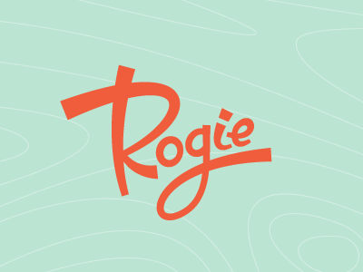 Rog.ie Logo 50s lettering logo retro rogie type vintage