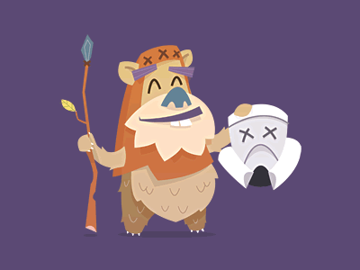 Ewok Illustration by Rogie on Dribbble