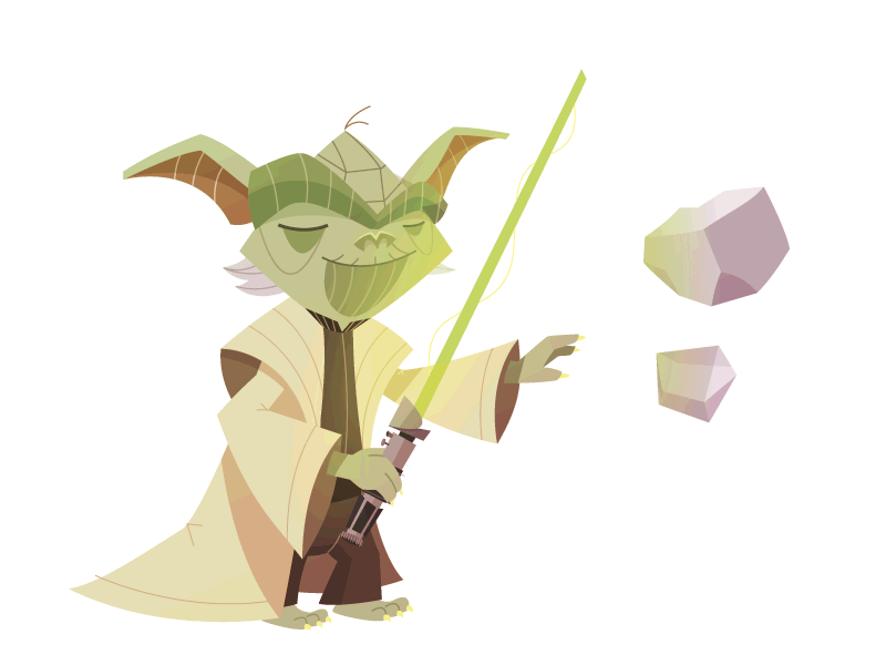 Yoda Animated Illustration animated dagobah gif illustration star wars yoda