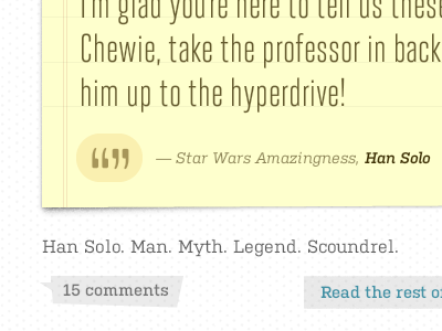 Quote blockquote han solo quote