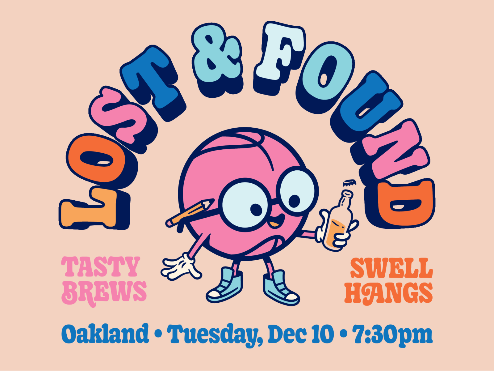Oakland Dribbble Meetup (Next week - Tuesday, December 10th) meetup mascot character art retro illustration