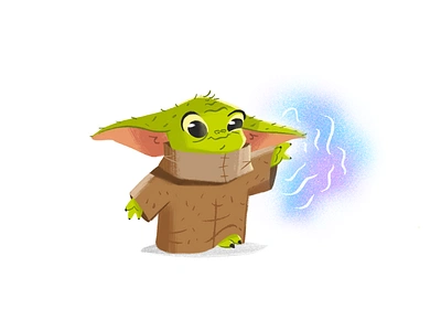 Baby Yoda from The Mandalorian art baby yoda character character design disney illustration star wars the mandalorian yoda