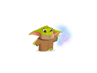 Baby Yoda [ANIMATED] animation art disney illustration lucasfilm mandalorian star wars the mandalorian yoda