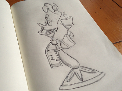 Lumiere Doodle beauty and the beast lumiere sketch