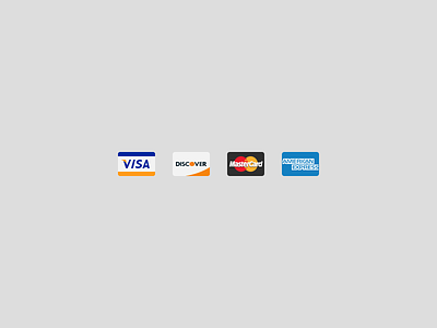 Simple credit card icons for NeonMob