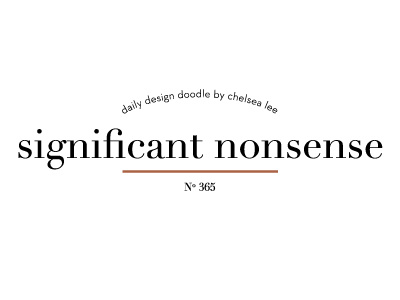 signiﬁcant nonsense logo 365 daily design doodle nonsense