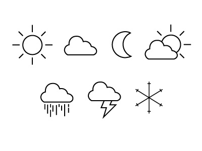 Weather Icons app concept icons simple weather