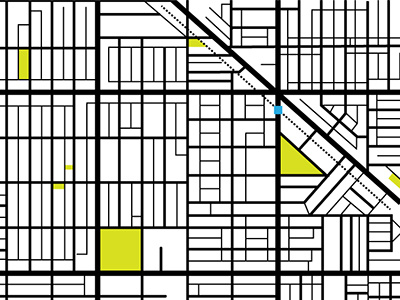 Wicker Park etc. grid lines map wicker park