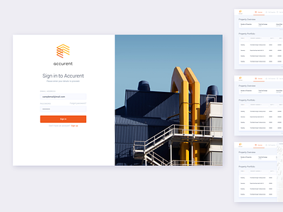 Accurent app design orange software ui