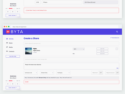 Byta - Share screens - 2015 app design ui userflow ux uxui web