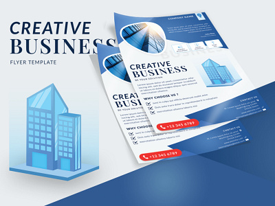 Creative Business - Flyer behance business clean creative design flyer flyer design flyer template graphic illustration illustrator marketing modern photoshop trend trending