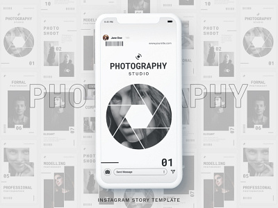 Photography Studio - Instagram Story ads behance camera design graphic illustration instagram instagram story instagram template marketing marketing site photography photoshop photoshop art promotion template templates trend trending