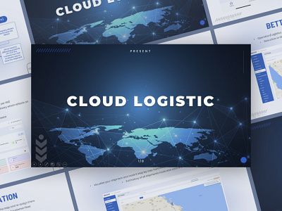 Powerpoint - Cloud Logistic behance branding business design graphic design layout powerpoint presentation template trend