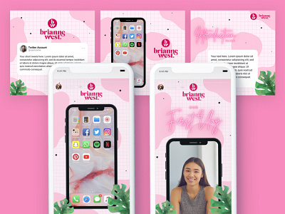 Instagram - Social Media Template behance branding canva design feed feminine graphic graphic design instagram photoshop template trend