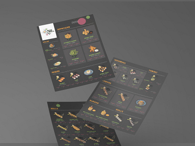 Flyer - Japanese Food Menu behance branding brochure design flyer food graphic graphic design japan japanese menu modern photoshop restaurant restaurant menu template trend