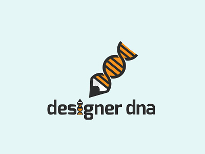 Designer DNA art branding creativity design dna flat icon illustration logo minimal vector