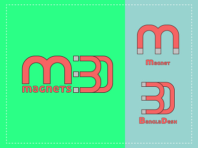 MagnetsBD Company Logo bd brand identy branding company logo creativity illustration logo magnet minimal vector
