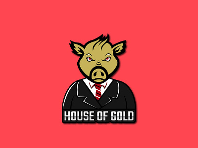 Smart Angry Pig Logo Design