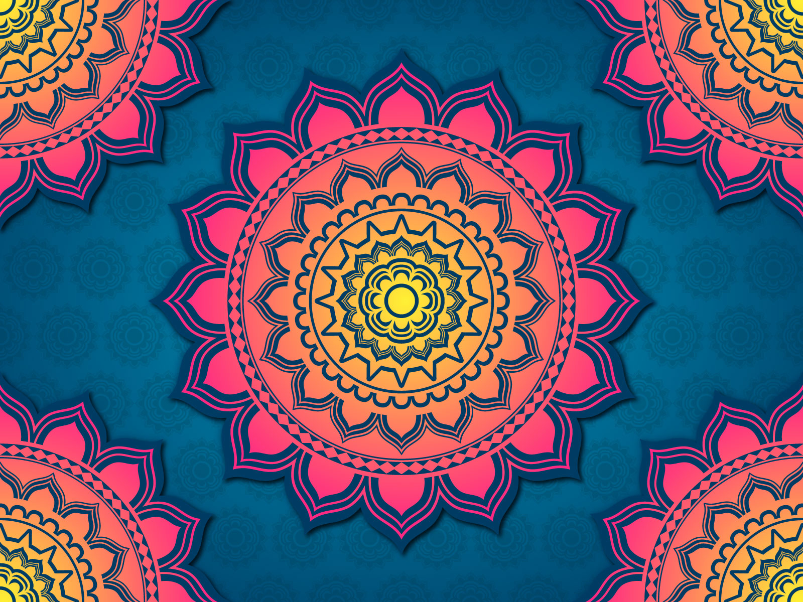 Premium Photo  Magical mandala in the sky background colorful mandala  wallpaper illustration