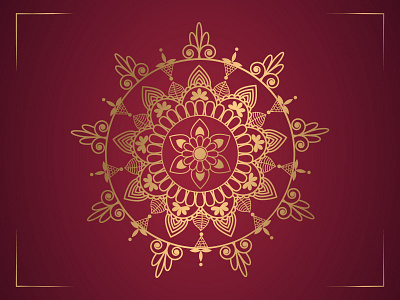 Luxury Mandala Background Design background creativity dark red dark red mandala deep red design illustration luxury luxury mandala mandala mandala background mandala design red background red mandala vector