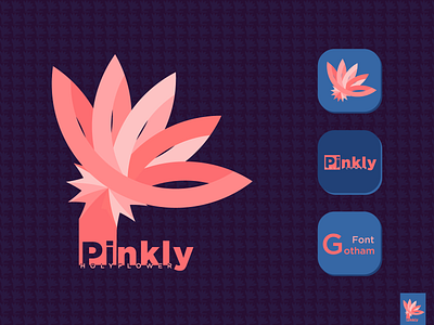 Pinkly Holyflower Logo Design branding creativity design flower flower logo holyflower icon illustration illustrator logo logodesign minimal pink logo pinkflower pinkly vector