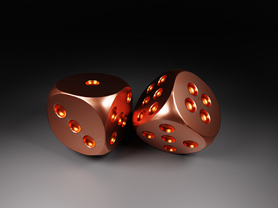 3D Dice Design 2d 3d abstract blender c4d dice illustration lowpoly