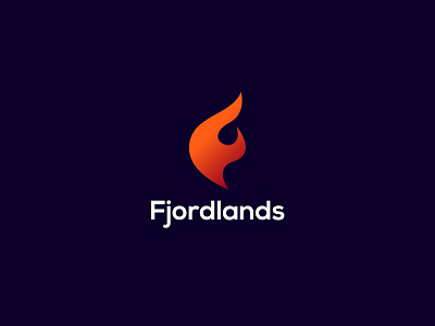 Fjordlands branding logo design vector
