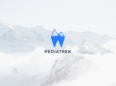 Pediatrek blue logo mountain pediatric snow white