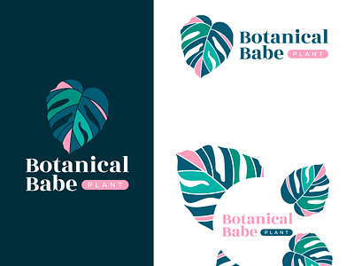 Botanical Babe Plant art babe beautiful botanical branding branding identity flat fun logo logo design plant