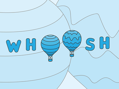Whoosh! dailylogochallenge hot air balloon whoosh