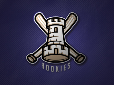 Rookies Baseball athletics baseball chess illustration logo rook rookies sports