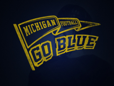 Michigan Football Pennant athletics football michigan pennant sports university of michigan