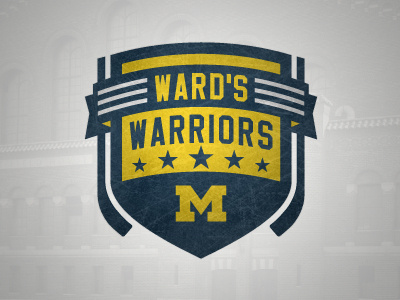 Ward's Warriors athletics hockey logo michigan sports university of michigan