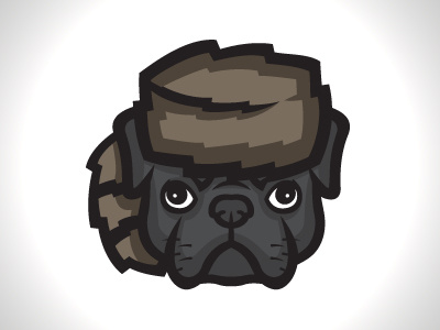 Boone the pug daniel boone dog logo pug