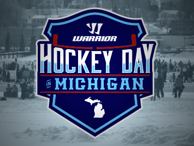Hockey Day in Michigan event hockey logo michigan warrior