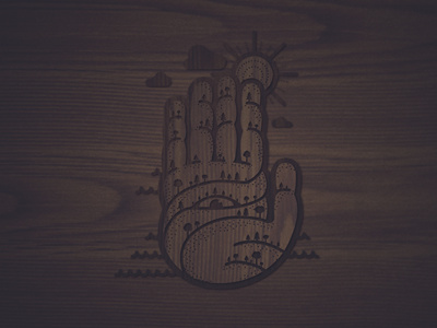 T-shirt design turned desktop background desktop illustration michigan woodgrain