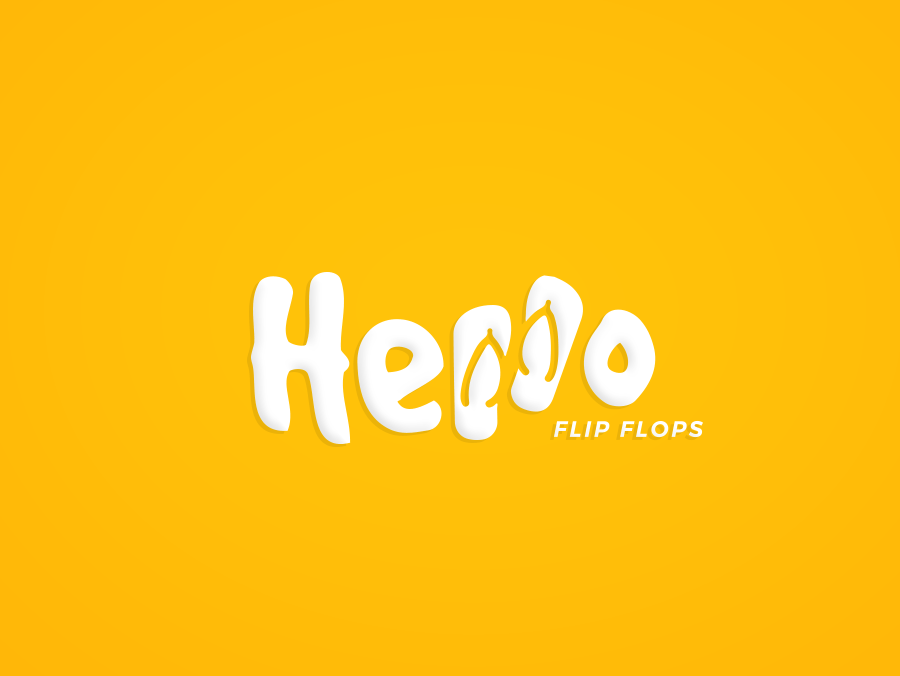 Logo concept for Hello Flip flops creative ideas creative typography logos flip flops hello logos slippers ui zeesh242