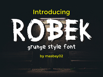 Robek Font alphabet color cover dark design font qoute text texture typography word