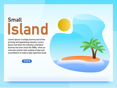 Small Island app blue design dribbble flat illustration island minimal small ui ux vector web website