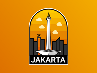 Jakarta City app badge branding city design dribbble flat icon illustration indonesia jakarta logo minimal mobile simple ui ux vector web website