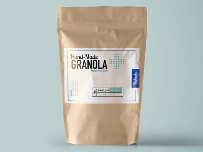 A kraft-paper design for a Healthy Snacks Company, Refresha branding branding design granola healthyfood kraft kraft paper package packagedesign packaging packagingdesign